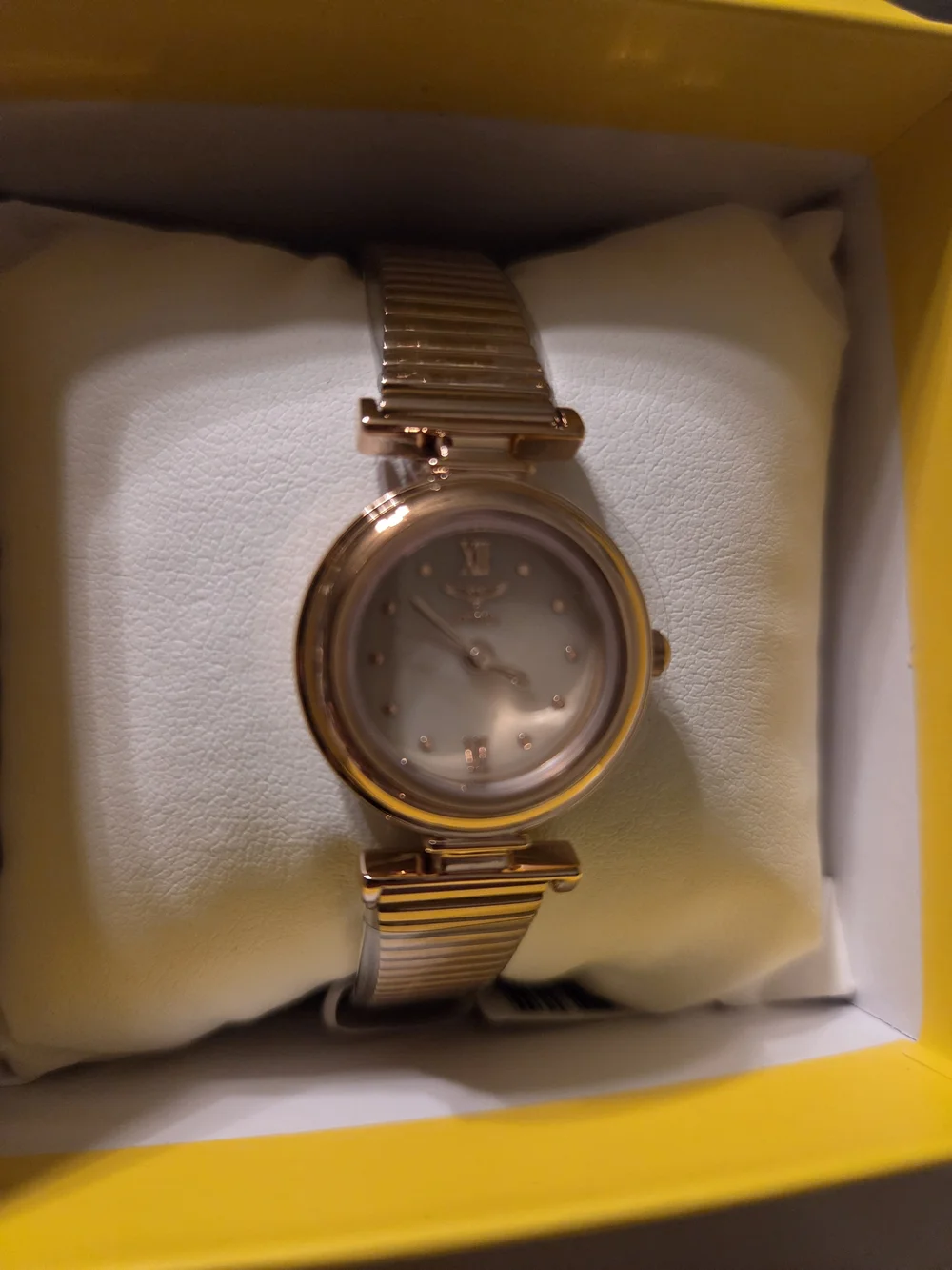Invicta Women’s Quartz Analog Wristwatch Rose Gold Tone Bracelet w/ Box